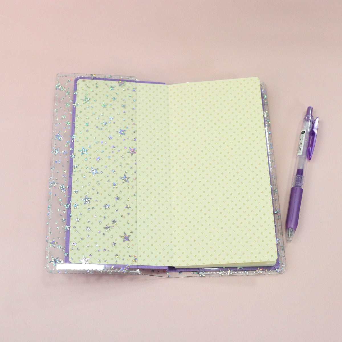 JD107 - Hobonichi Weeks Regular - Star Glitter Cover with pockets