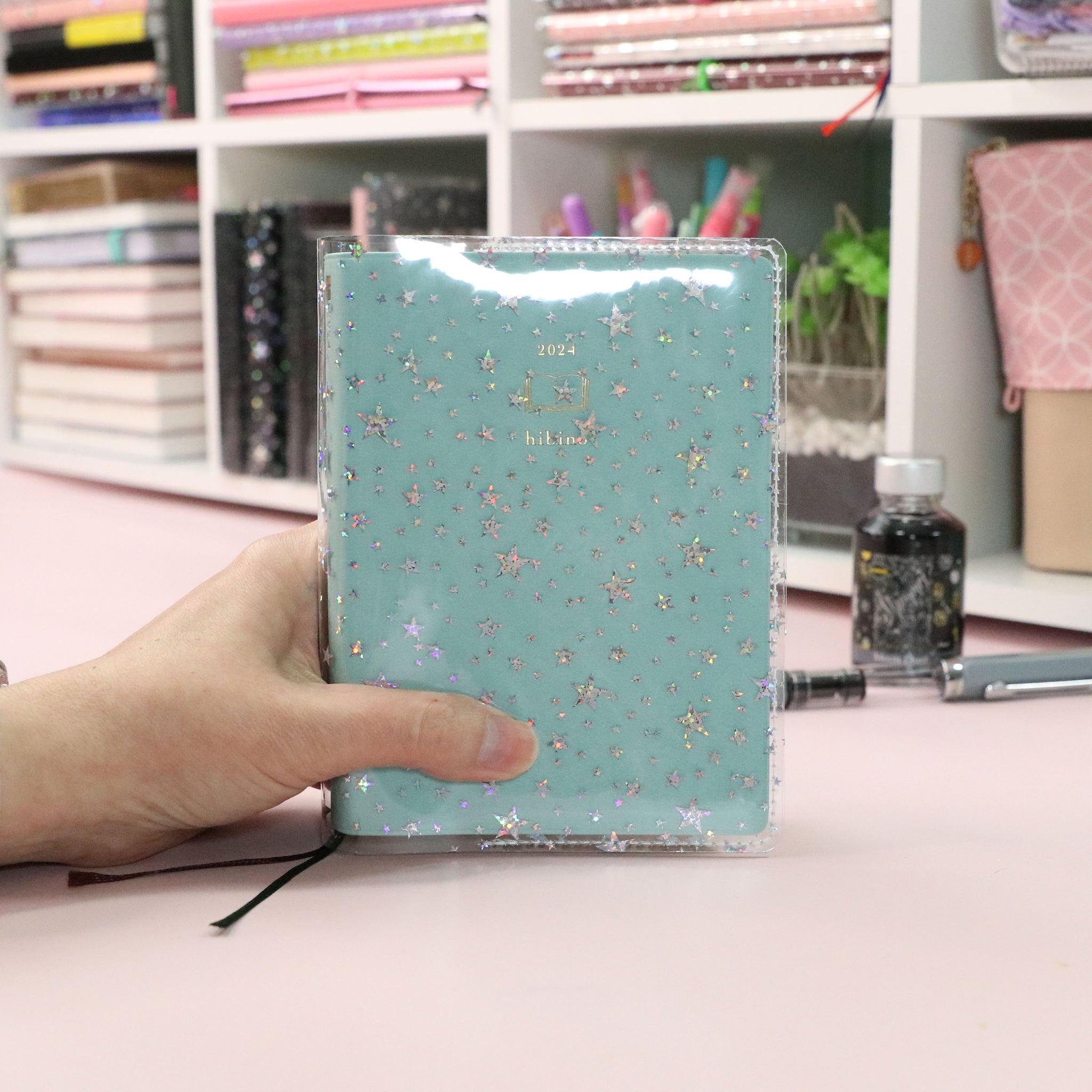 masaking hibino 手帳 2024 ミドリ MIDORI Midori Diary Hibino 2024 - A6 - Blue Green | JetPens